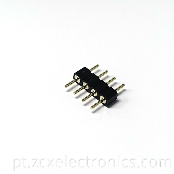 4P Black Straight Pin Pin Connector